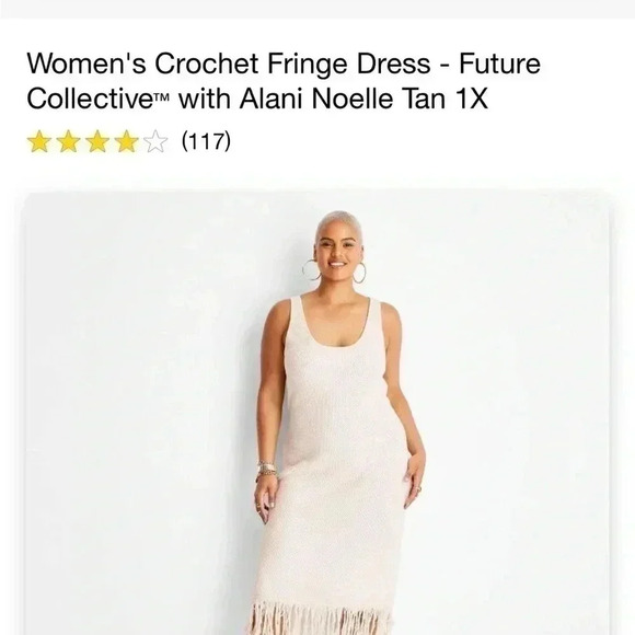 NWT FUTURE COLLECTIVE + ALANI NOELLE CROCHET FRINGE DRESS - Picture 4 of 8